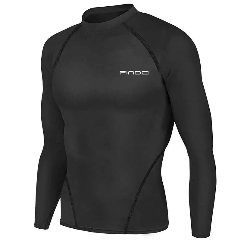 Men's Sports Running Compression Shirt Skin-Tight Long Sleeves Quick Dry Fitnes