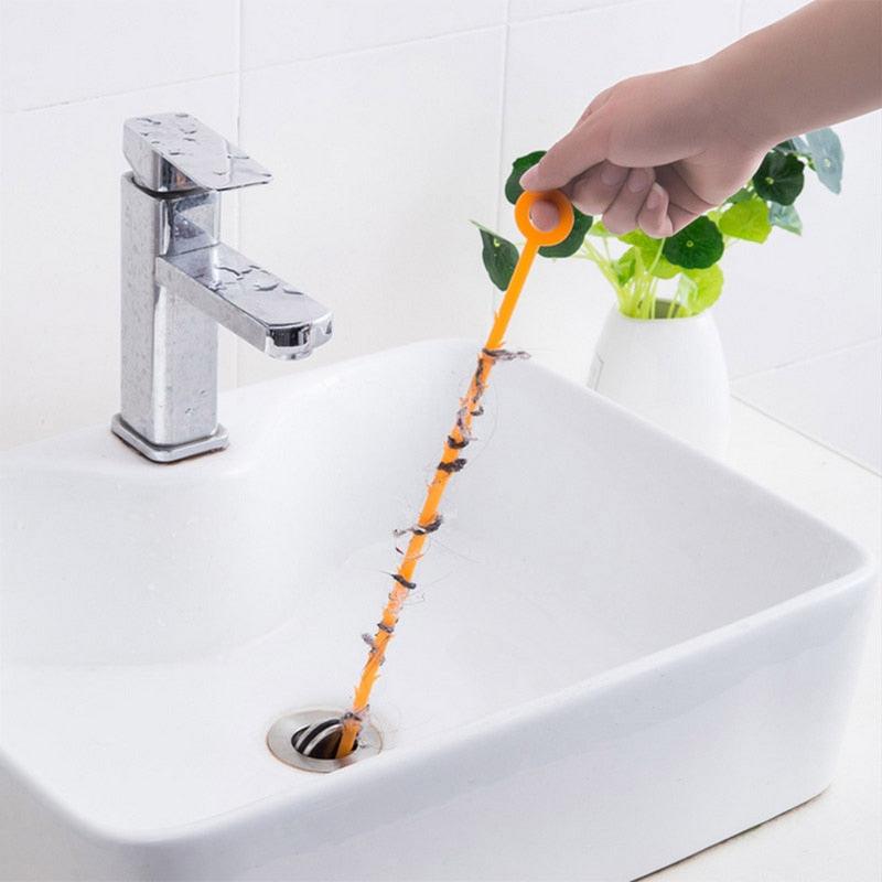 Hair Drain Unblocker and Collector for Bathroom Drain