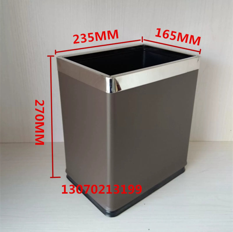 KTV Rectangular Guest Room Bar Trash Can without Cover