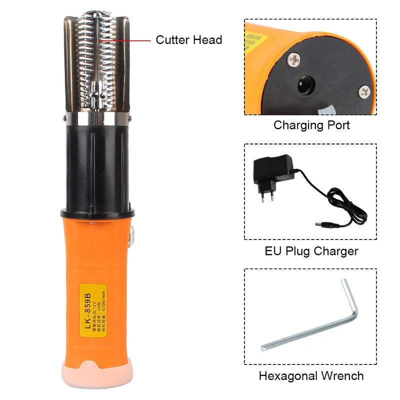 Seafood Tools 6000 RPM Fish Scale Planer Fishing Scalers Scraper EU Plug Electric Fish Scaler Cordless Fish Remover Cleaner