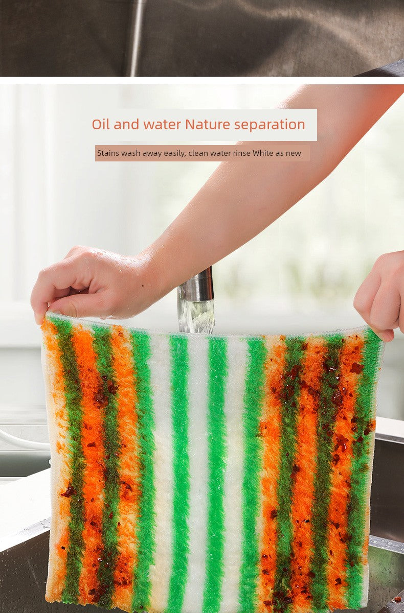 For Home Kitchen Oil-Removing Rag Lint-Free Dish Towel