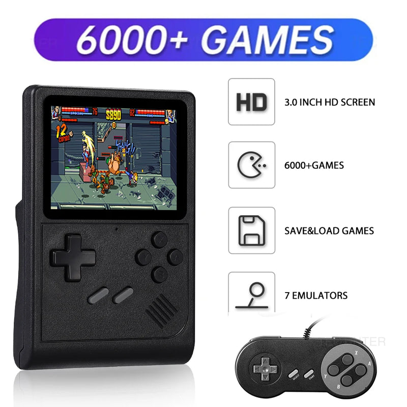 GB300 3.0 inch AV Output Screen Handheld Game Console Player Video Game Console built-in 6000 Game For SF/SFC/GB/GBA For Gameboy