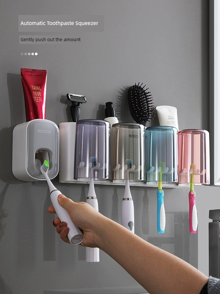 Gargle Cup Wall-Mounted Storage Box Toothbrush Rack