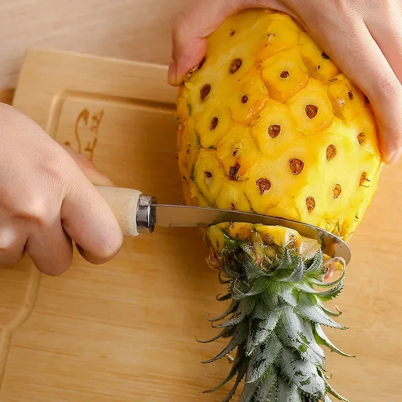 Pineapple Peeler Remover Slicer Tool, Stainless Steel Pineapple Eye Clip Cutter Sugarcane Peeling Knife for Kitchen Tool