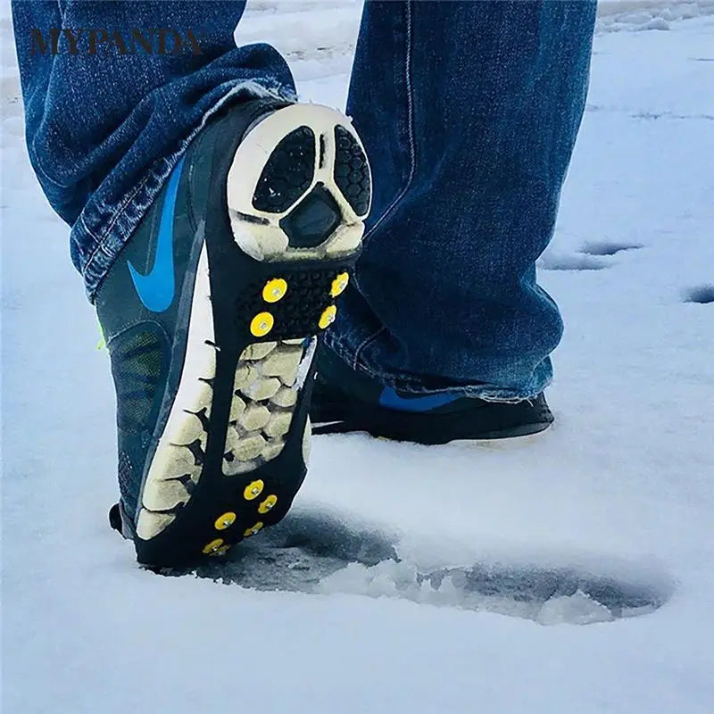 1pair Sport Shoes Cover For Women Men Boots Cover 10-Stud Snow Ice Claw Climbing Anti Slip Spikes Grips Crampon Cleats