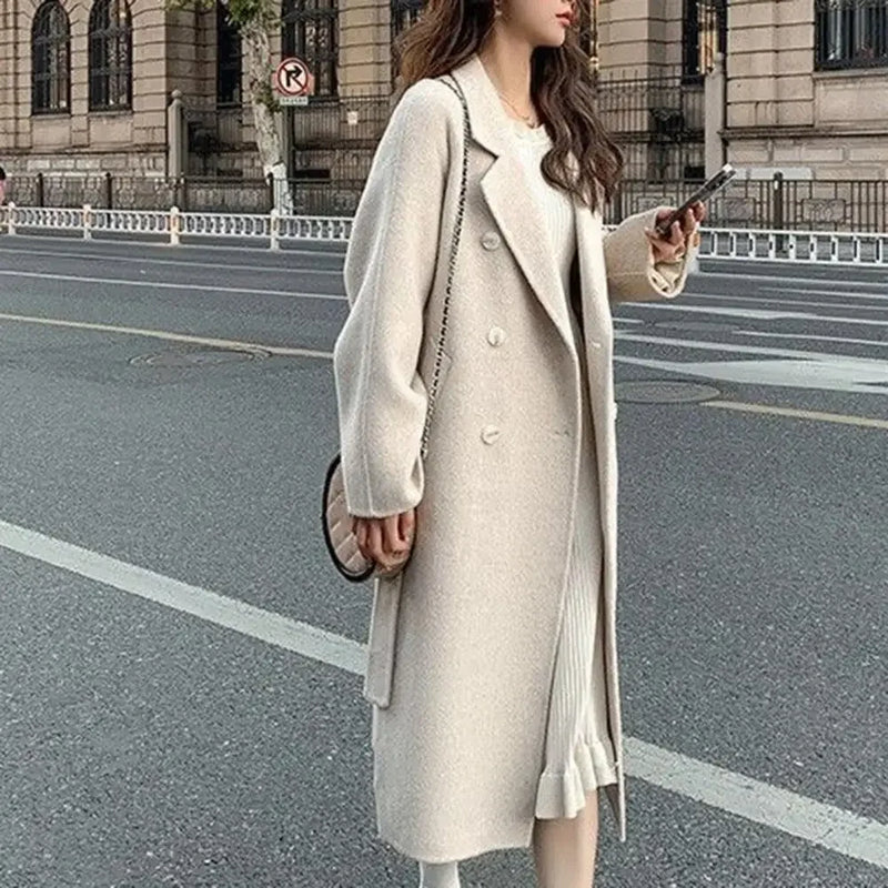 Women Winter Jacket Women Mid-length Coat Stylish Mid-calf Length Women's Overcoat Thickened Loose Fit with For Fall/winter