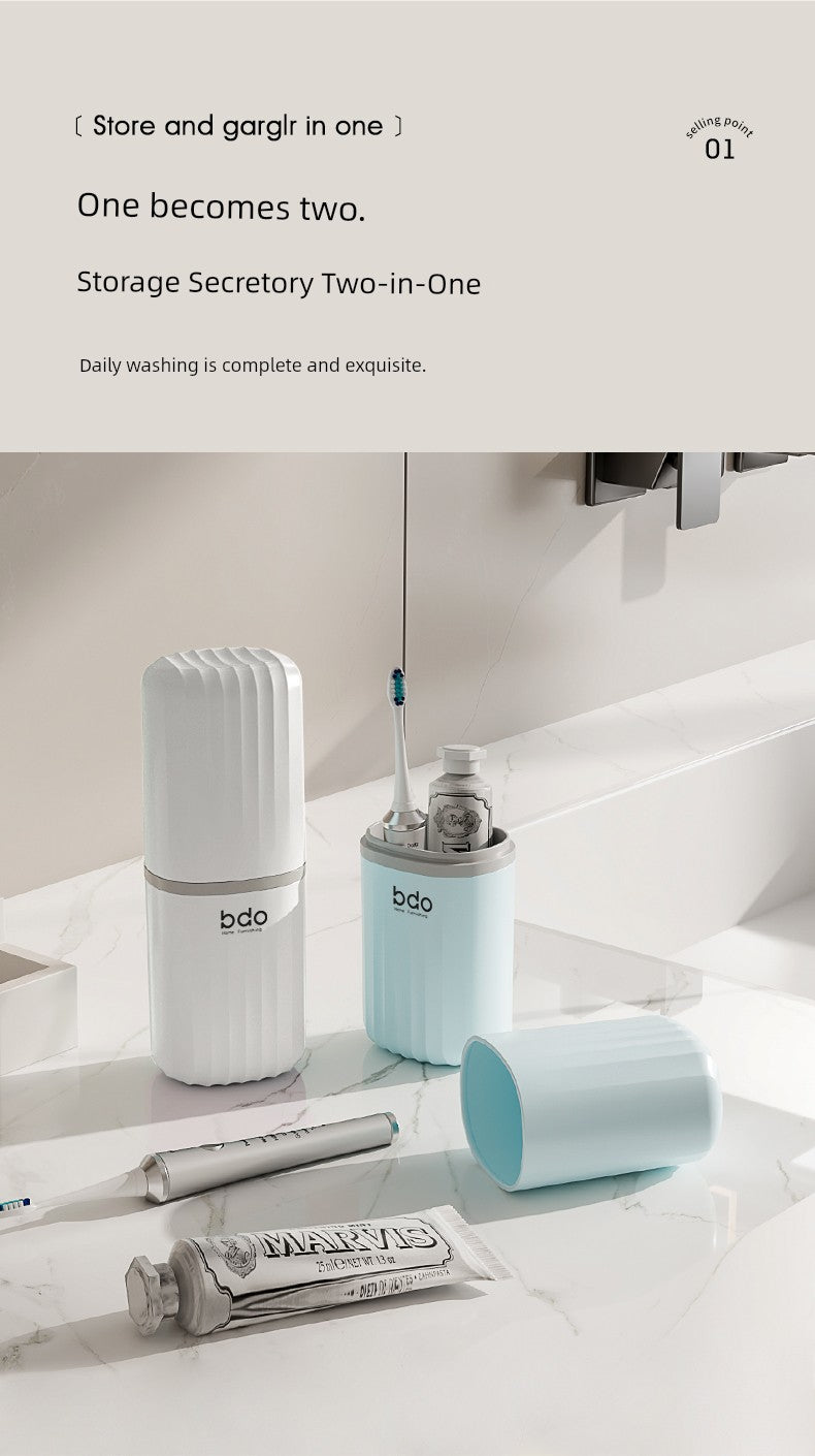 BDO Portable Storage Tooth-Cleaners Cylinder Travel Washing Set