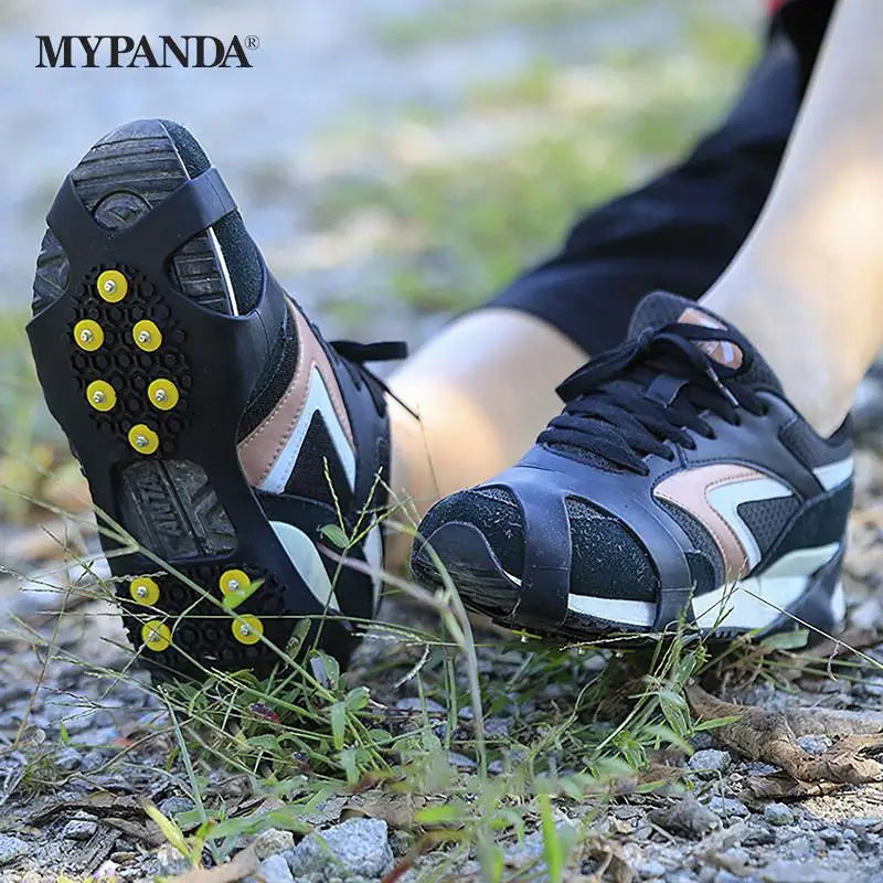 1pair Sport Shoes Cover For Women Men Boots Cover 10-Stud Snow Ice Claw Climbing Anti Slip Spikes Grips Crampon Cleats