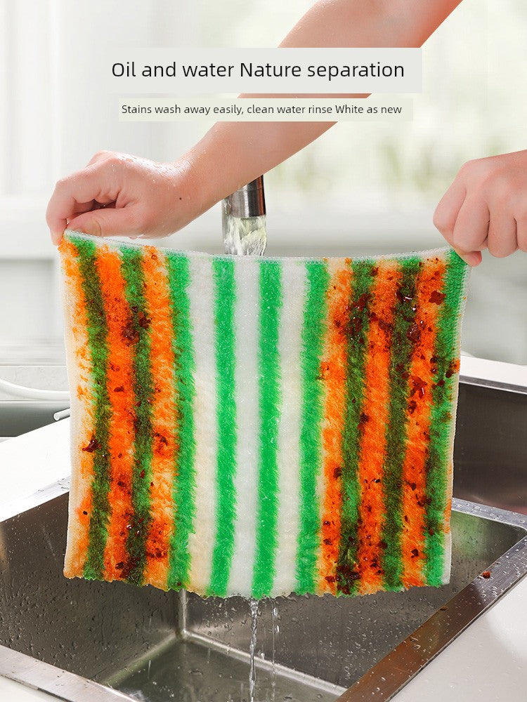 For Home Kitchen Oil-Removing Rag Lint-Free Dish Towel