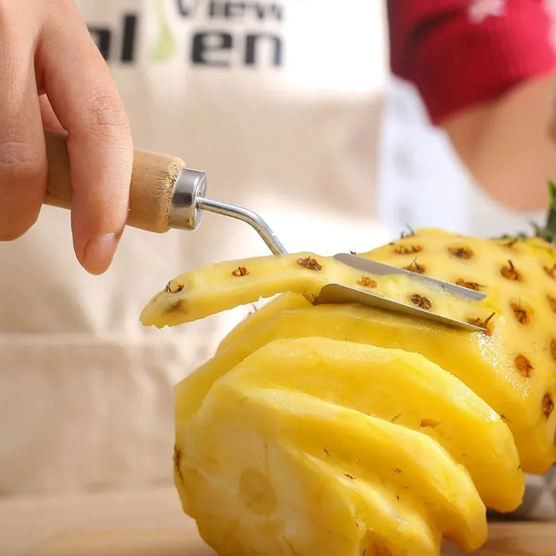 Pineapple Peeler Remover Slicer Tool, Stainless Steel Pineapple Eye Clip Cutter Sugarcane Peeling Knife for Kitchen Tool