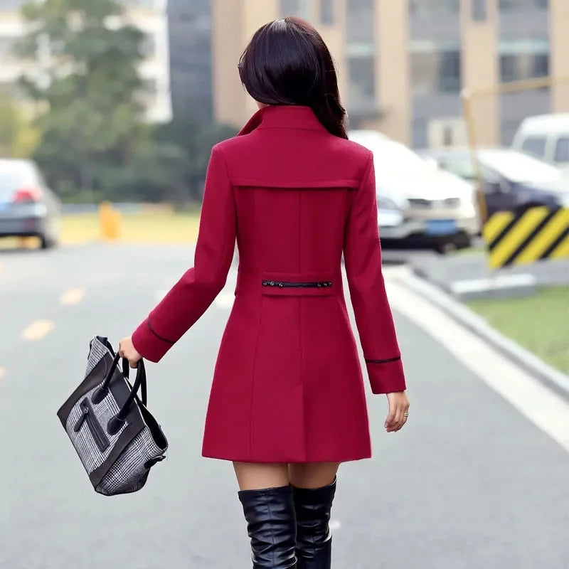 Woman Autumn Winter Jacket 2024 Wool Coats For Women Overcoat Double-breasted Woolen Jackets For Women Outerwear