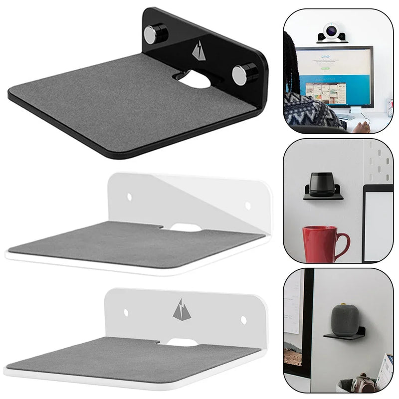 Acrylic Speaker Mount Multifunctional Portable Wall Shelf Display Stand for Webcam Cell Phones Router for JBL GO3 Sound Box