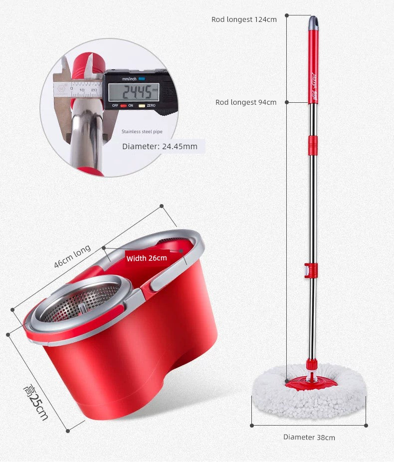 Maryya Automatic Dehydration Mop Spin-Dry Rotate Mop