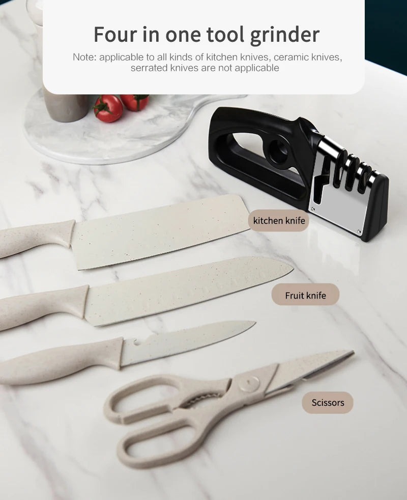 Kitchen Sharpeners Household Quick Sharpener Handheld Kitchen Knives Sharpeners Multifunctional Sharpening Tool For Knives