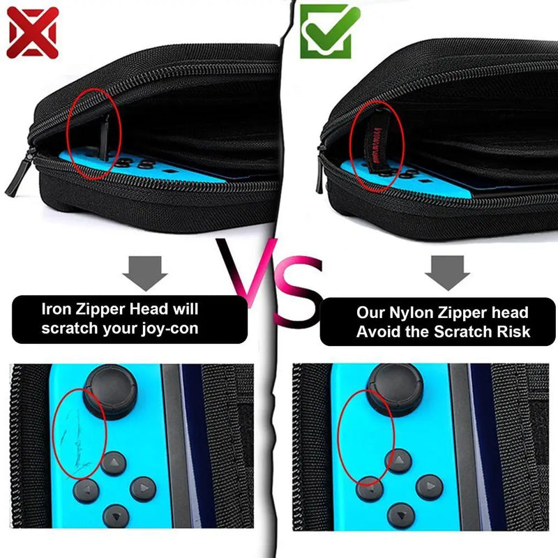 Carrying Case for Nintendo Switch Console for Switch OLED with 20 Games Cartridges Protective Hard Shell Storage Bag