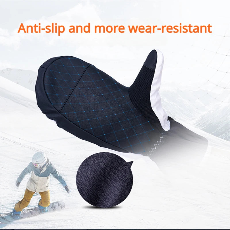 2024 New Waterproof Snowboard Gloves Touch-Screen Ski Mittens Thermal Thick Windproof Warm Snow Gloves