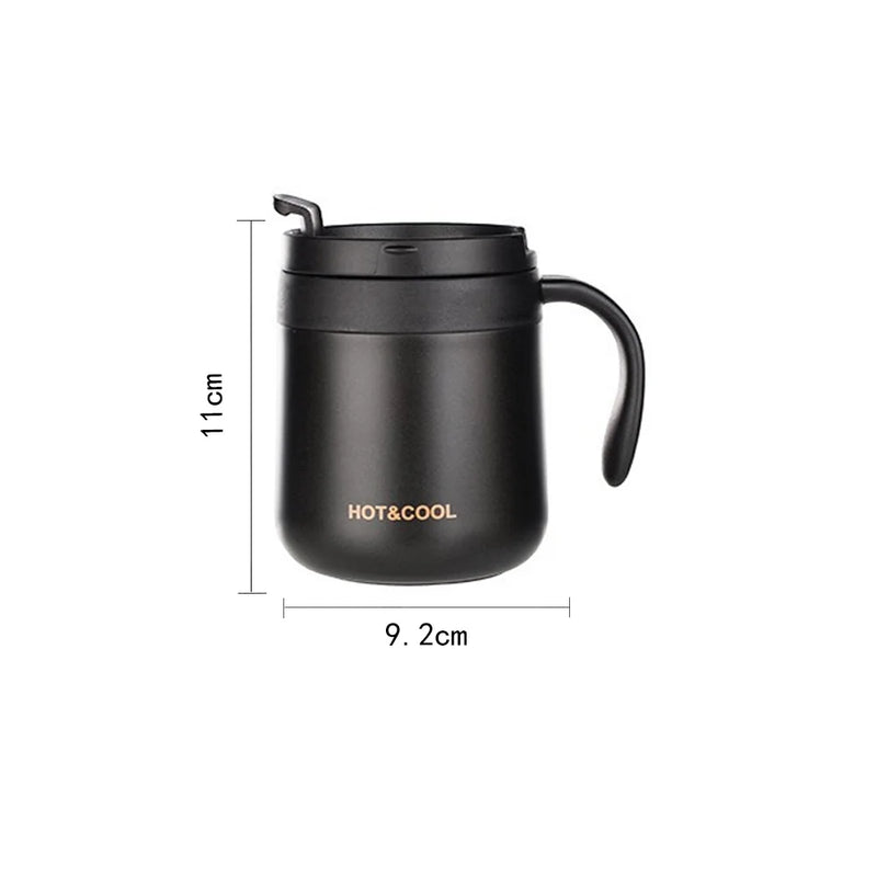 350/500ml Insulated Coffee Mug with Handle Stainless Steel Insulated Mug Coffee Tumbler Thermos Tea Cups with Lip