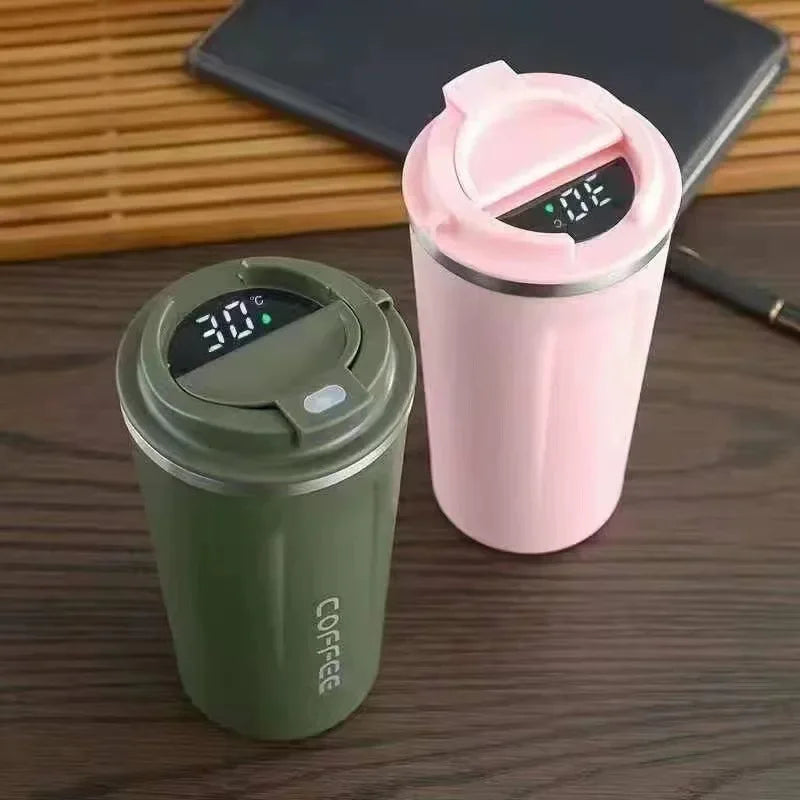 380/510ml Thermos Coffee Mug Stainless Steel Coffee Cup Temperature Display Vacuum Flask Thermal Tumbler Insulated Water Bottle