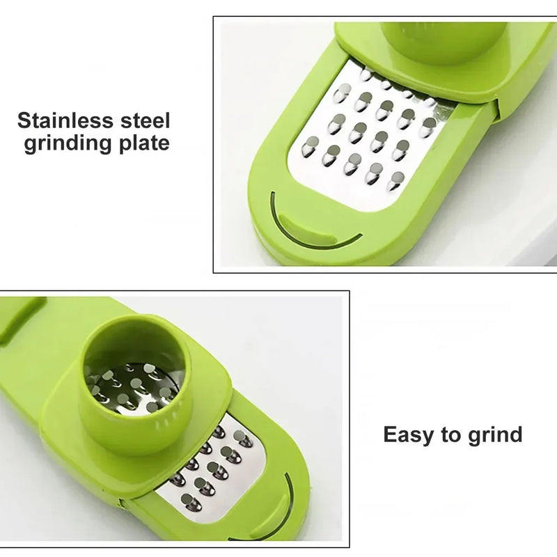 1PCS Garlic Crusher Press Multi-Functional Manual Ginger Garlic Grinding Grater Cutter Garlic Peeler Kitchen Tools