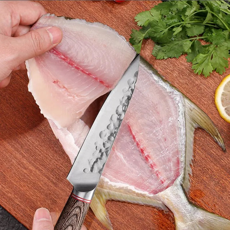 5.5inch Kitchen Knife Stainless Steel Fruit Knife Utility Paring Tomato Steak Knives Forged Boning Knife Kitchen Tools Cookware