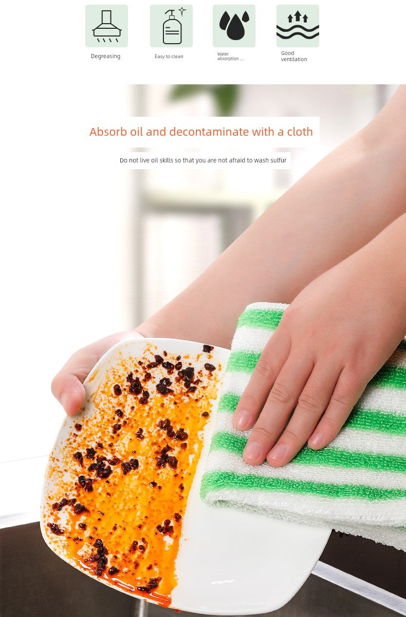 For Home Kitchen Oil-Removing Rag Lint-Free Dish Towel