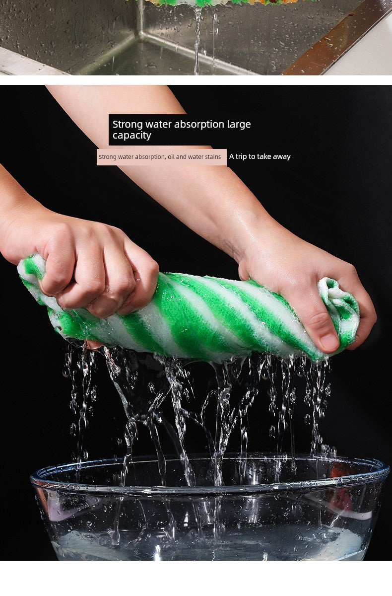 For Home Kitchen Oil-Removing Rag Lint-Free Dish Towel