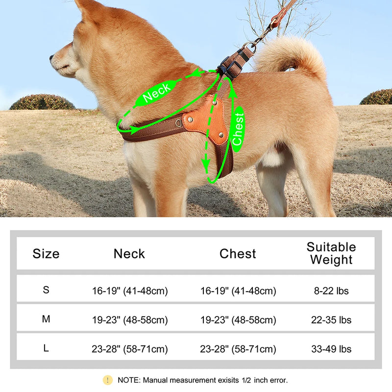 Durable Nylon Dog Harness Adjustable Dog Harness Vest Pet Walking Vests Soft For Small Medium Large Dogs Pitbull Yorkshire Pug