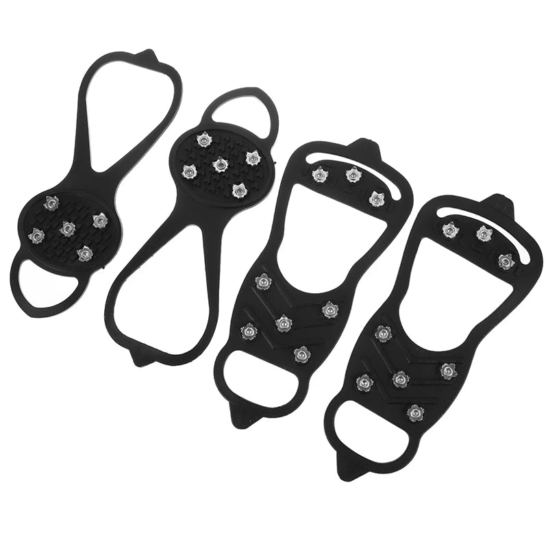 Winter Sport Shoe Cover For Women Men 2PCS 5/8-Stud Anti-Slip Ice Claws Snow Climbing Spike Grips Crampon Cleats Boots Cover