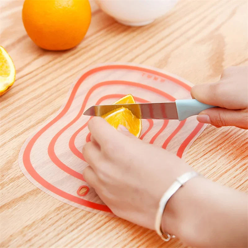 4pcs Kitchen Non-slip Chopping Blocks Flexible Cutting Board Plastic Cutting Boards Classification Chopping Board Kitchen Tool