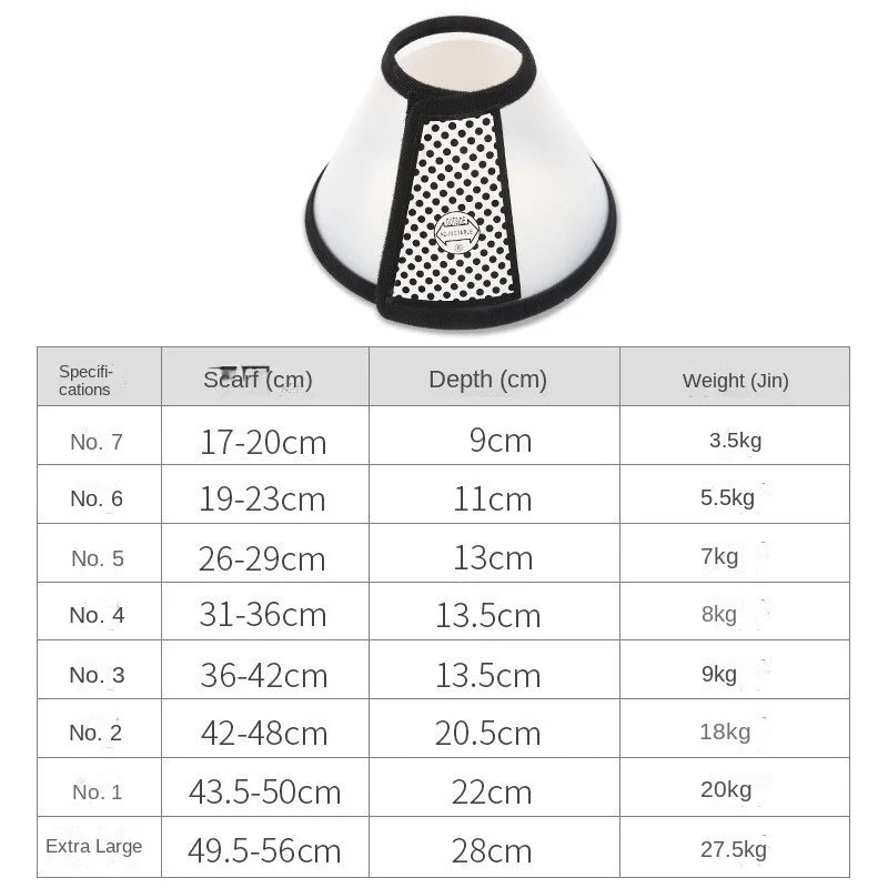 Pet Protective Collar Dog Neck Recovery Cone Collar Anti-Bite Lick Wound Healing Cat Dogs Health Training Medical Circle Tool