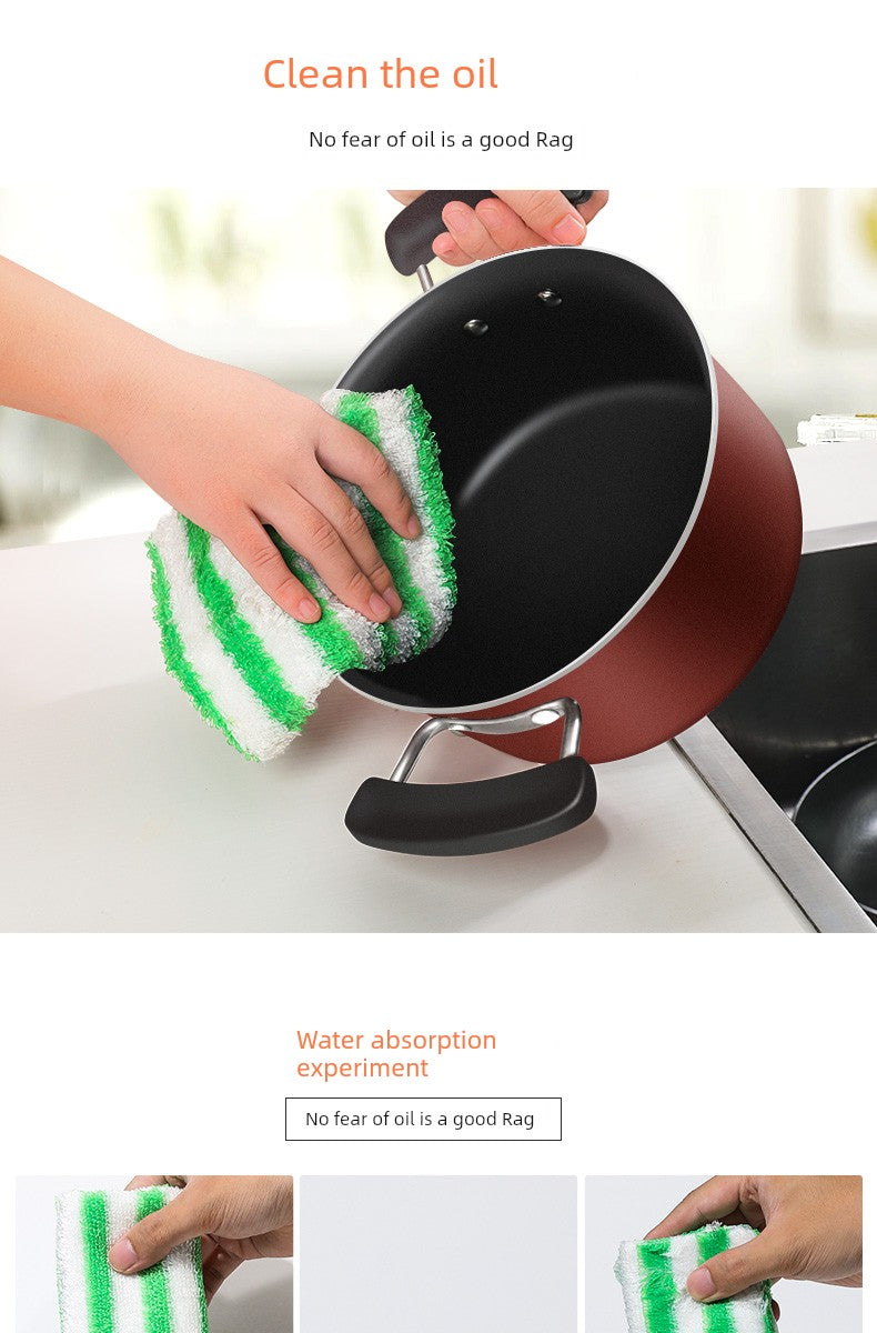 For Home Kitchen Oil-Removing Rag Lint-Free Dish Towel