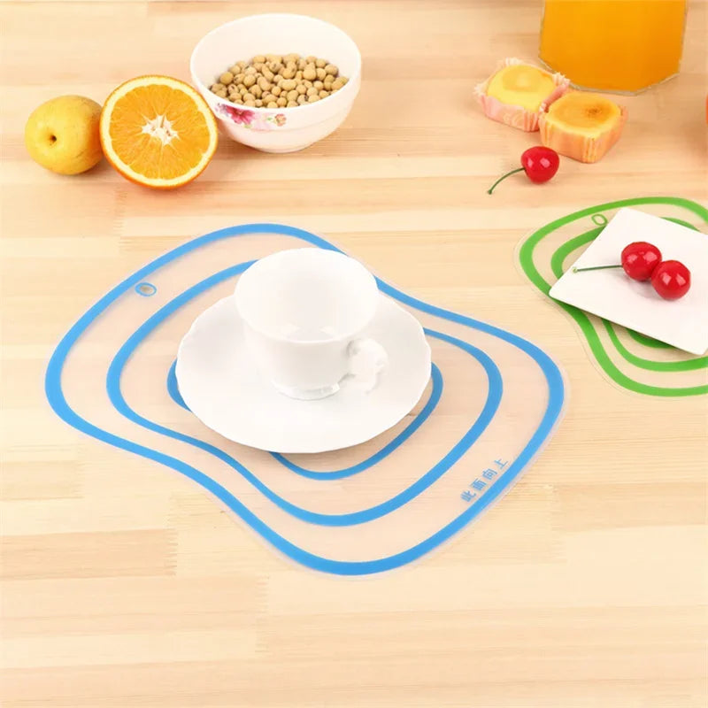 4pcs Kitchen Non-slip Chopping Blocks Flexible Cutting Board Plastic Cutting Boards Classification Chopping Board Kitchen Tool