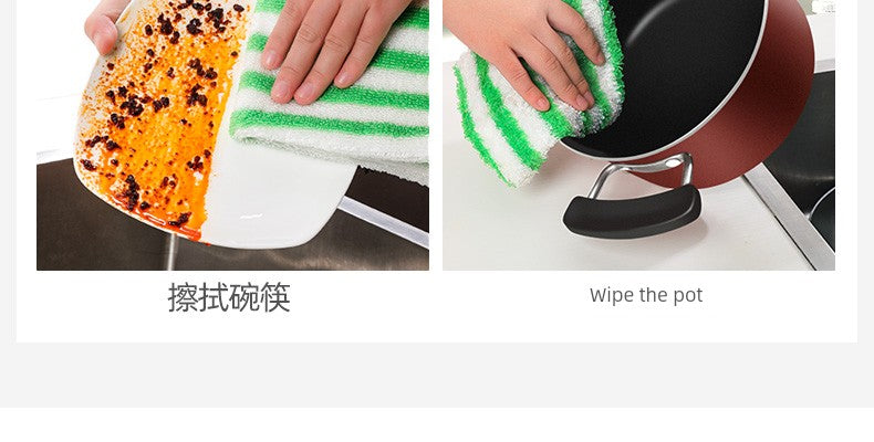 For Home Kitchen Oil-Removing Rag Lint-Free Dish Towel