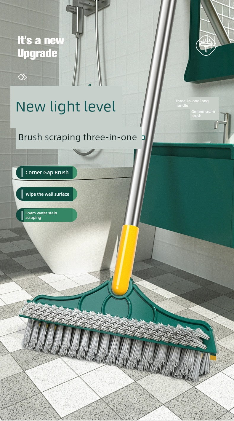 Bathroom Floor Brush Scrubbing Brush Bathroom Floor Brush Tile Long Handle Bristle Toilet Cleaning Brush Handy Gadget Wall Washing